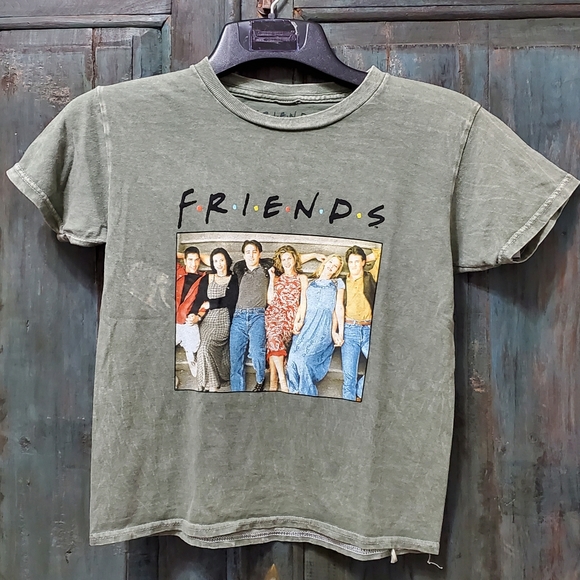 Popfunk Classic Friends TV Show Short Sleeve Acid Wash Tee - Picture 2 of 4